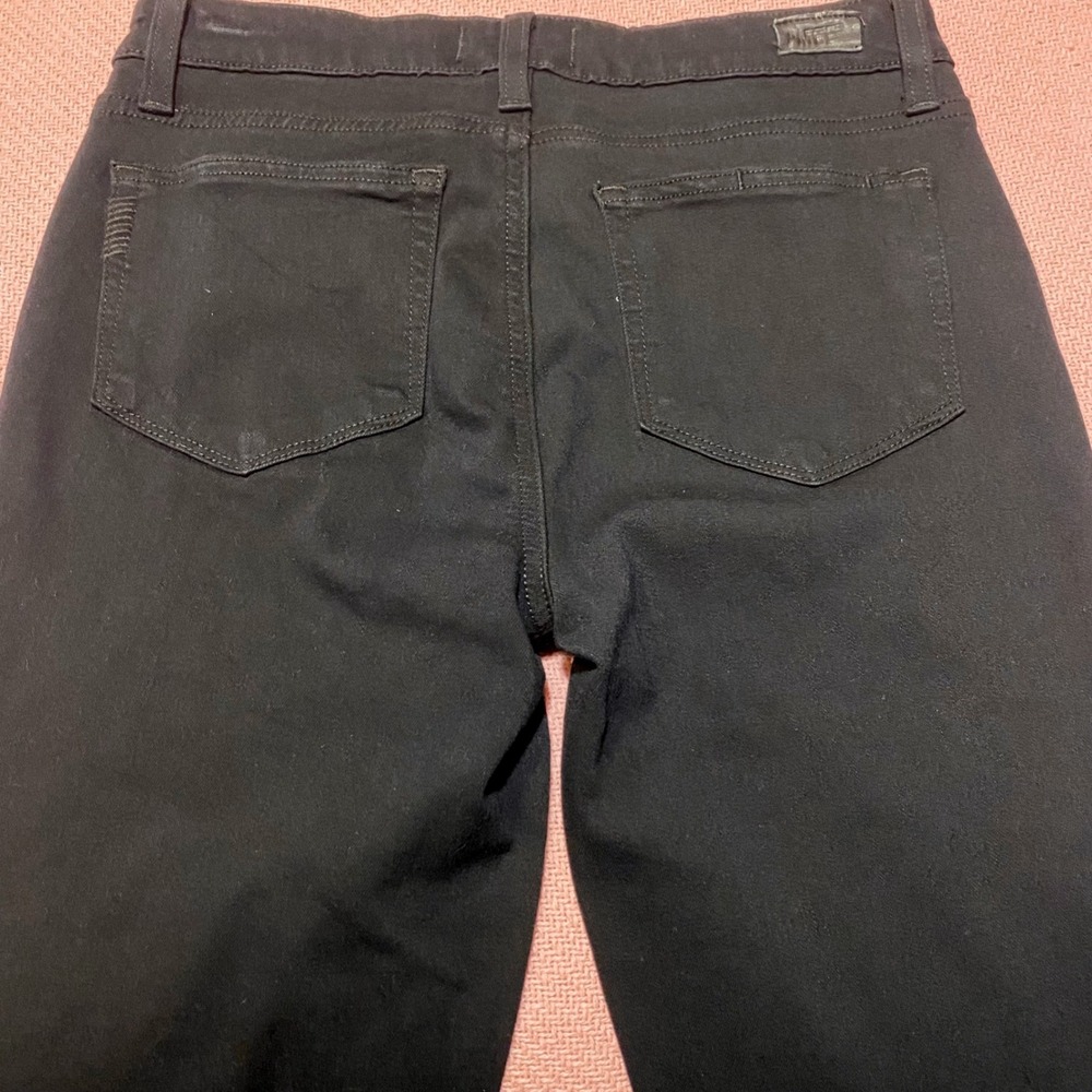 Paige Skyline Boot Black Bootcut Jeans Womens Size 28 Stretch Denim Pants - Picture 4 of 9